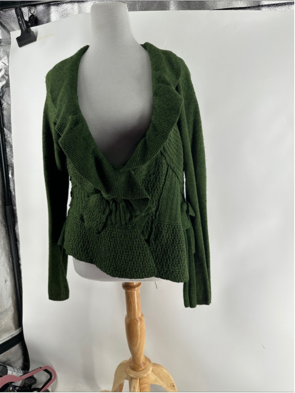 Anthropologie Moth cardigan cotton angora cashmere eccentric fairy sz sm - Picture 9 of 14
